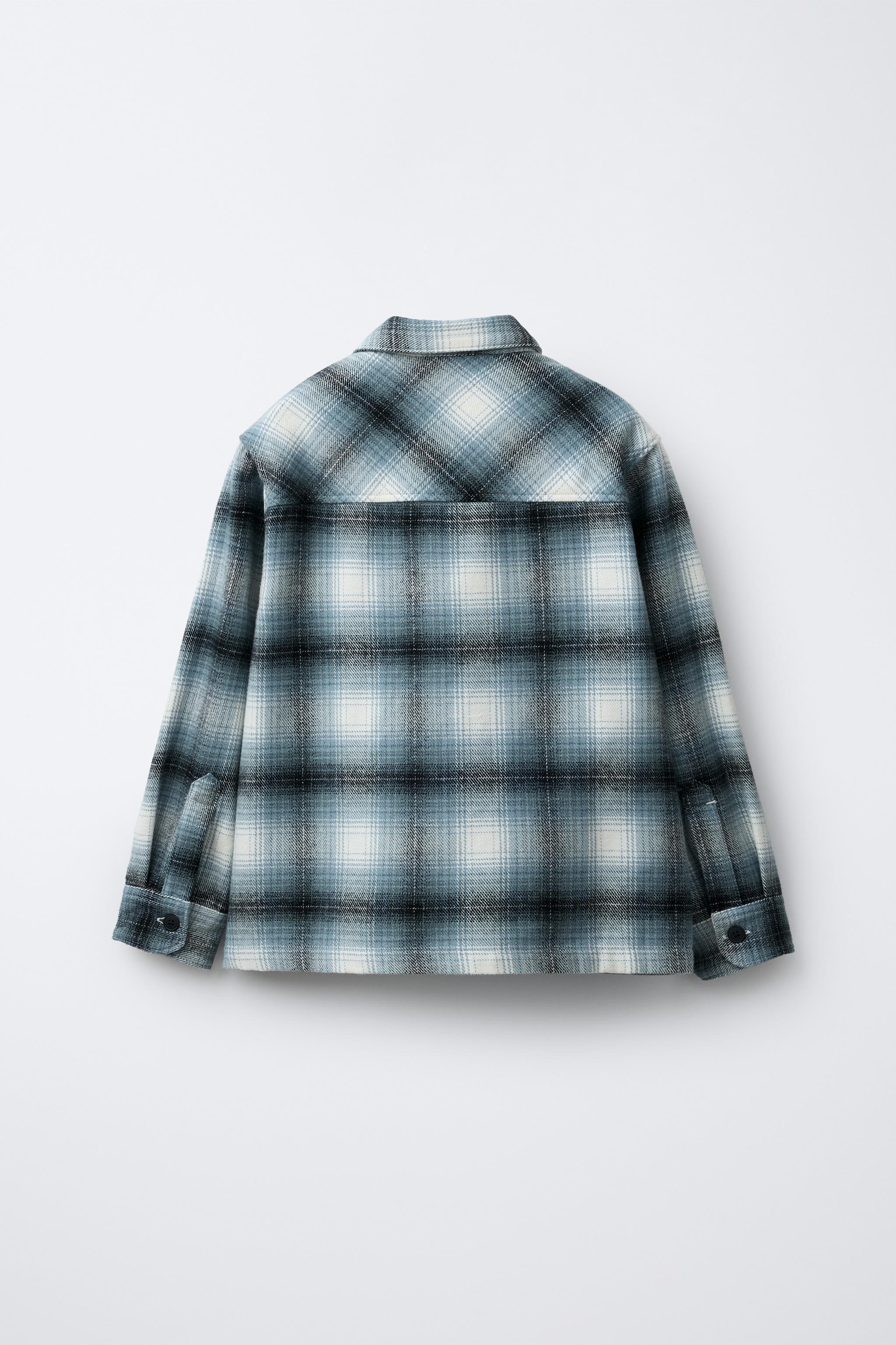 PLAID OVERSHIRT WITH LABEL